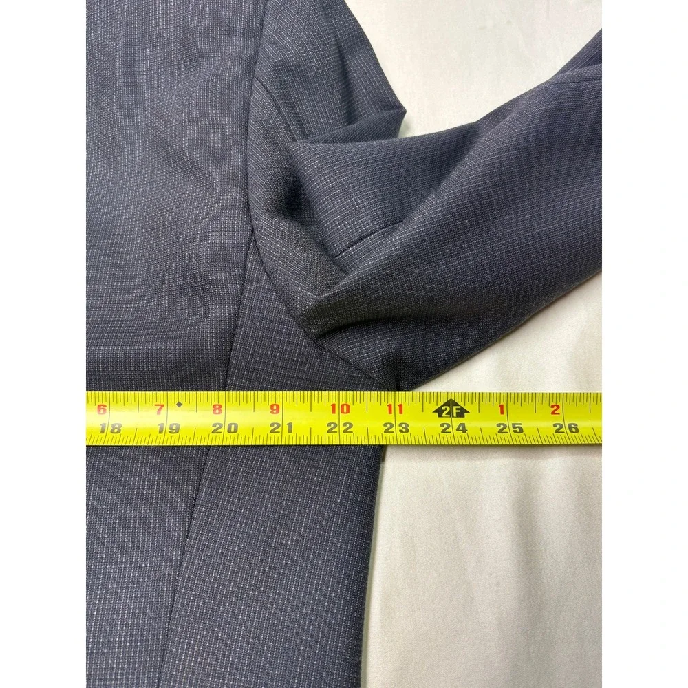 Canali  Mens Wool Suit Blazer Jacket Gray‎ Micro Check Italy 44R US 54 EU